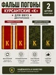 Фальш погоны курсантские К ВВУЗ двусторонние цвет красный