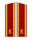 Погоны курсантские красные К 17 см картон Скос