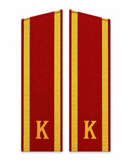 Погоны курсантские красные К 17 см картон Скос