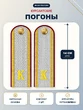 Погоны ФСИН курсантские К Серые 14 см картон в сборе с фурнитурой