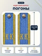 Погоны ФСБ,ФСО кадетские Голубые КК 10,5 см картон в сборе с фурнитурой