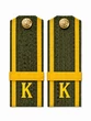 Погоны МО курсантские К галун 13,5х5см пластик цвет зеленый звание Ефрейтор укомплектованы пуговицей