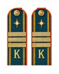 Погоны Курсант МЧС 14см пластик в сборе с фурнитурой Сержант
