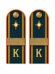 Погоны Курсант МЧС 14см пластик в сборе с фурнитурой Старший Сержант
