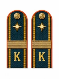 Погоны Курсант МЧС 14см пластик в сборе с фурнитурой Старший Сержант