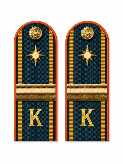 Погоны Курсант МЧС 14см пластик в сборе с фурнитурой Старший Сержант