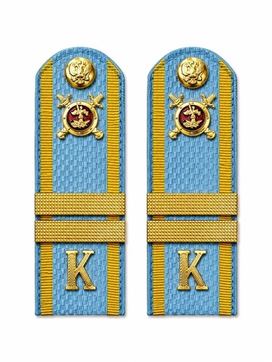 Погоны Курсант Полиции 12см КАРТОН в сборе с фурнитурой Младший Сержант