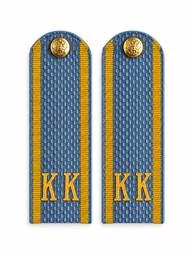 Погоны Полиции МВД кадетские Голубые КК 13,5 см ПЛАСТИК в сборе с фурнитурой