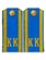 Погоны ВДВ, ВКС кадетские Голубые КК 10,5 см картон в сборе с пуговицей