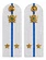 Погоны ФССП с фурнитурой звание Лейтенант картон 12 см цвет белый