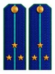Погоны Прокуратуры на Китель темно-синие КАРТОН Звание Старший Лейтенант