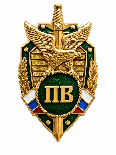 Значок ПВ Пограничные войска, орёл, щит и меч
