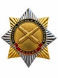 Значок РВиА России, скрещённые орудия, орденская звезда