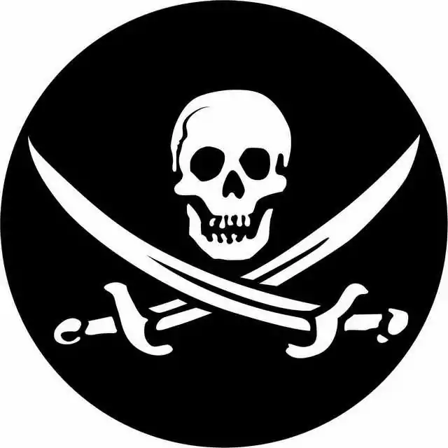 Наклейка Пиратский флаг