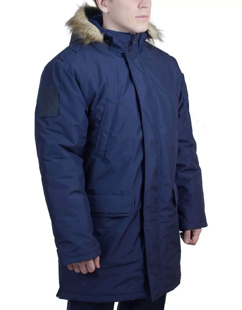 Куртка Аляска утепленная темно - синяя зимняя