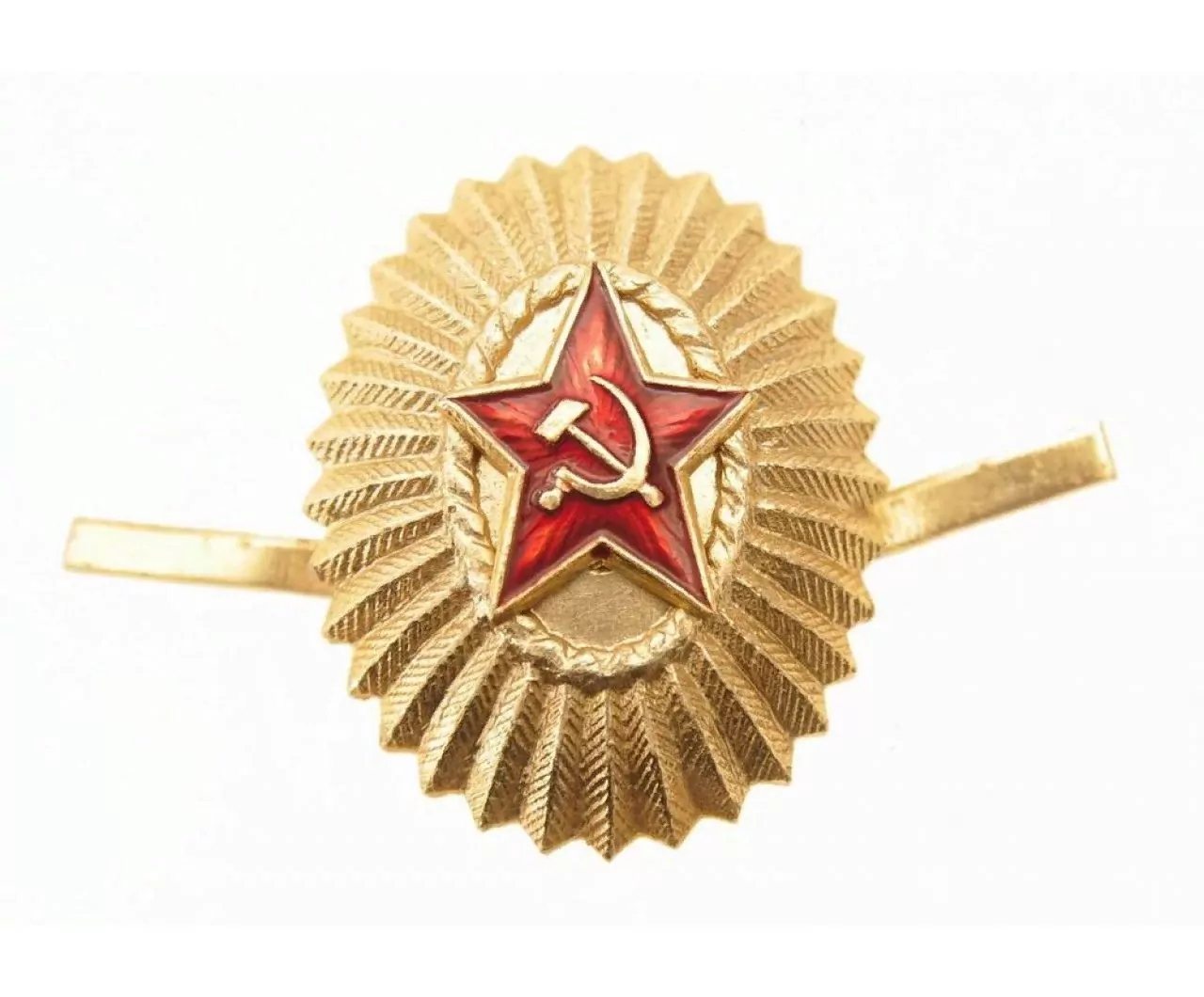Кокарда  Общевойсковая офицерская СССР образца 1988 г. с/о золото