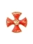 Знак нагрудный ( крест )  Родина, мужество, честь, слава (красный) 2.61