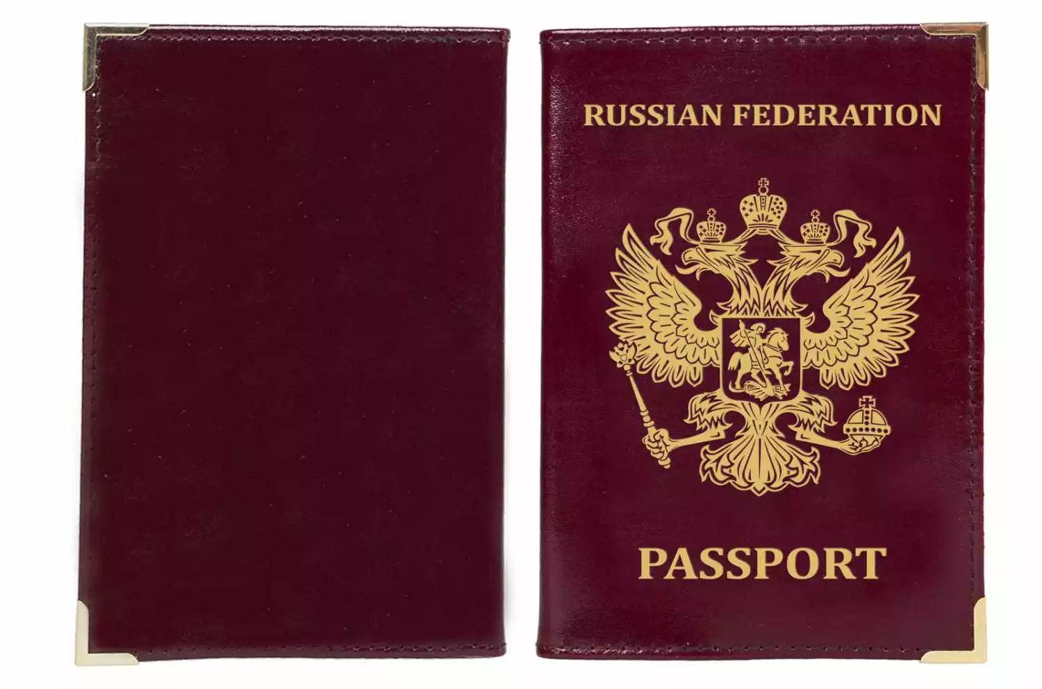 Обложка для паспорта с тиснением герба РФ