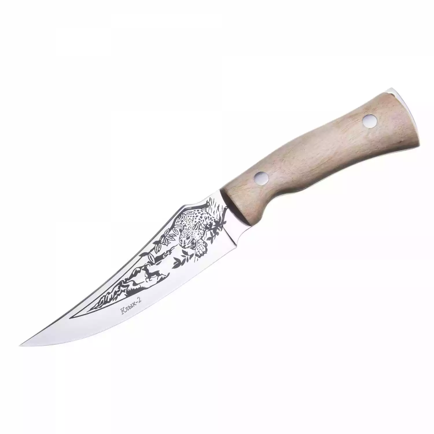Нож ПП Кизляр разделочный Клык-2 AUS-8 полированный с фиксированным клинком