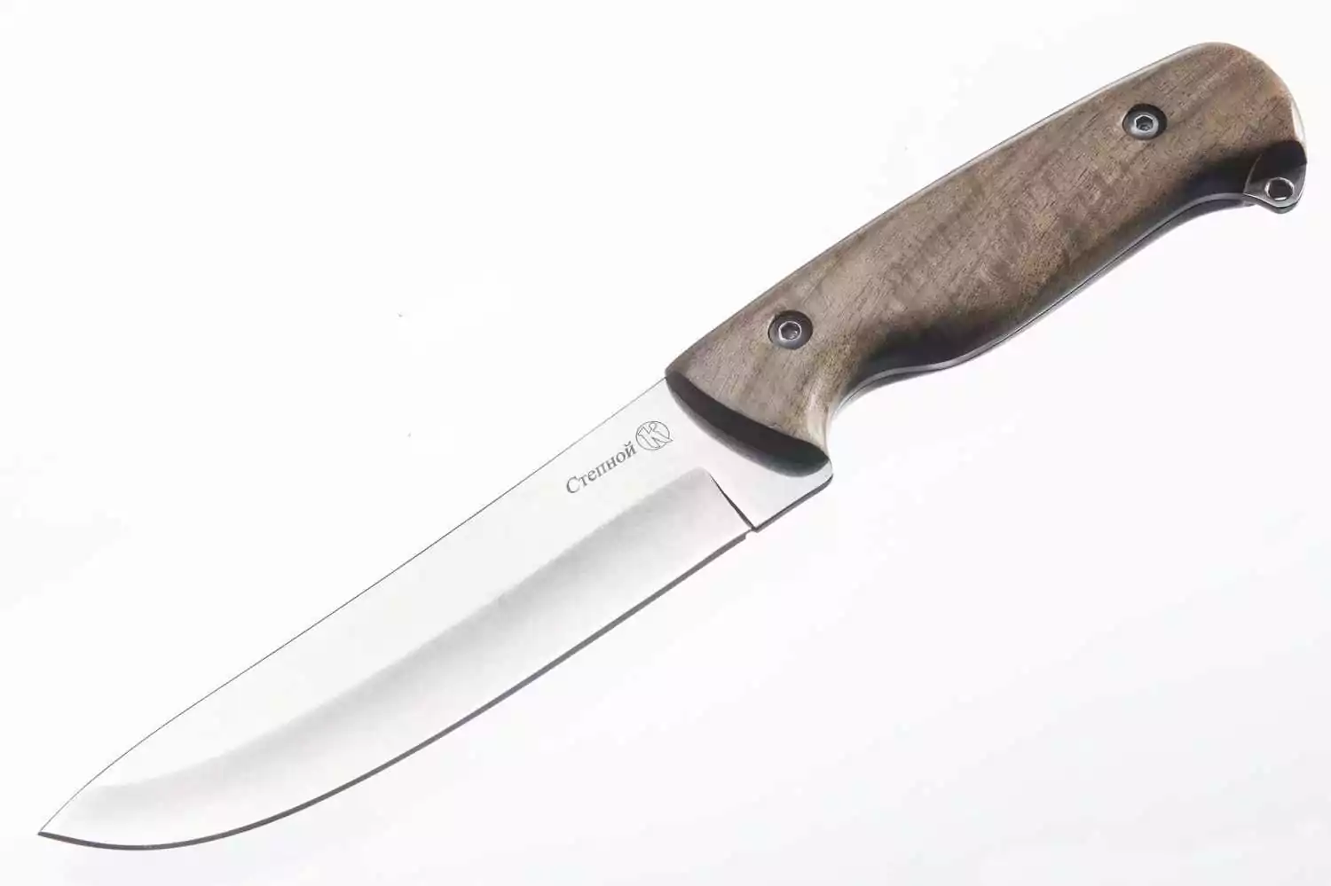 Нож ПП Кизляр разделочный Степной AUS-8 полированный с фиксированным клинком