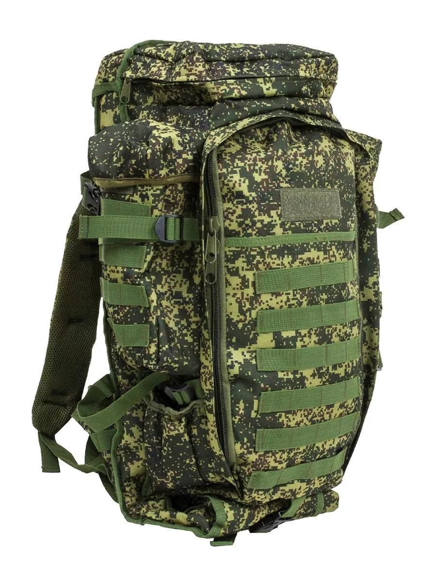 Рюкзак под ружье 55 л цвет камуфляж цифра зеленая (цифровая флора)