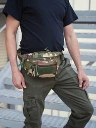 Сумка поясная CH-066 тактическая с MOLLE камуфляж Woodland