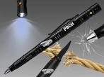 Ручка тактическая с фонариком "РВСН" цвет черный
