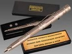 Ручка тактическая с фонариком без надписи цвет золотой