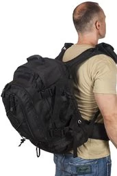 Черный тактический рюкзак с отделением для гидратора 3-Day Expandable (40-60 л)Backpack Black