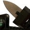 Черный тактический браслет с часами, скрытым ножом и компасом
