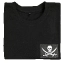 Байкерская черная футболка с вышивкой Флаг Пиратов