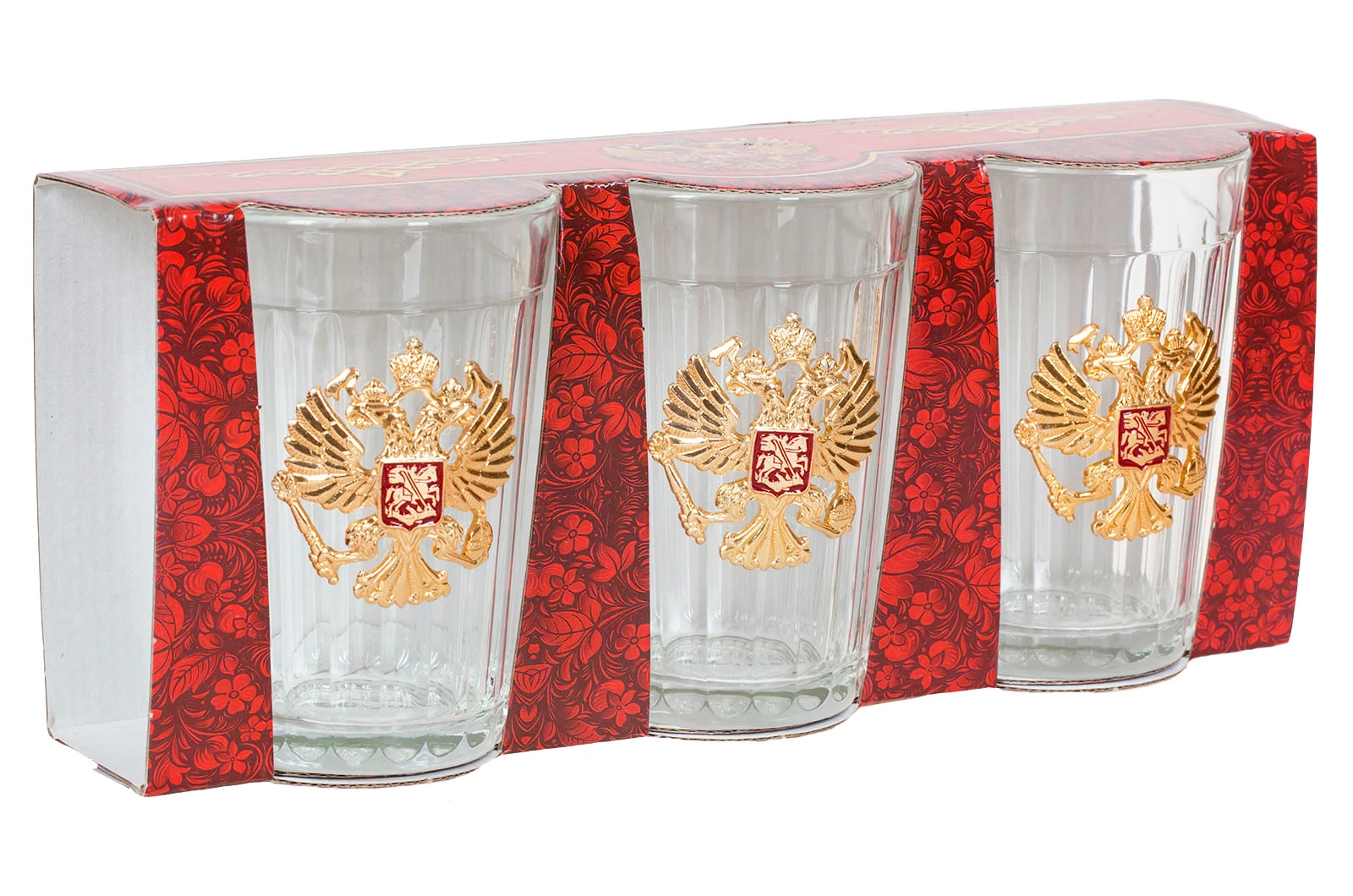 Граненые стаканы Подарочный набор стаканов "Россия" №52164