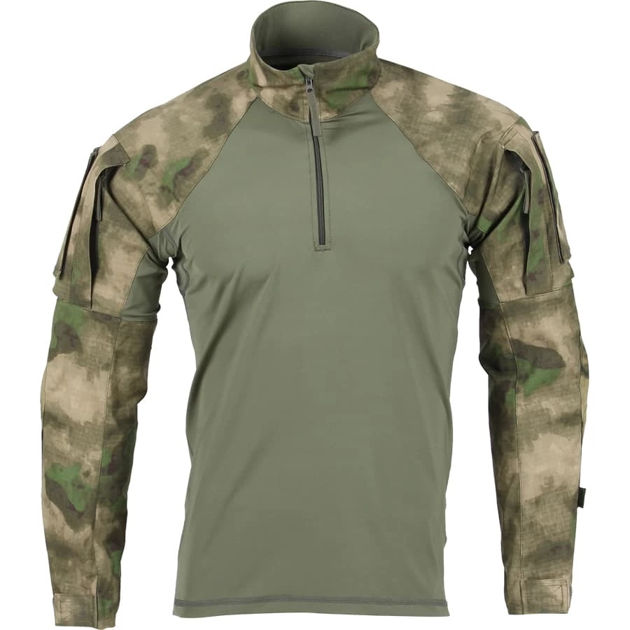 Рубашка тактическая Kamukamu боевая камуфляж мох темный / Combat Shirt Moss dark