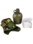 Купить Армейская фляга (фляжка) пластиковая 1 литр, в камуфлированном чехле с алюминиевым котелком, цвет Вудланд, (Woodland)