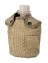 Купить Армейская фляга (фляжка) пластиковая 1 литр, в камуфлированном чехле с алюминиевым котелком, цвет Койот (Coyote)