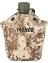 Армейская фляга (фляжка) пластиковая 1 литр в чехле с алюминиевым котелком цвет Цифровой пустынный