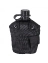Купить Армейская фляга (фляжка) пластиковая 1 литр, в камуфлированном чехле с алюминиевым котелком, цвет Черный (Black)