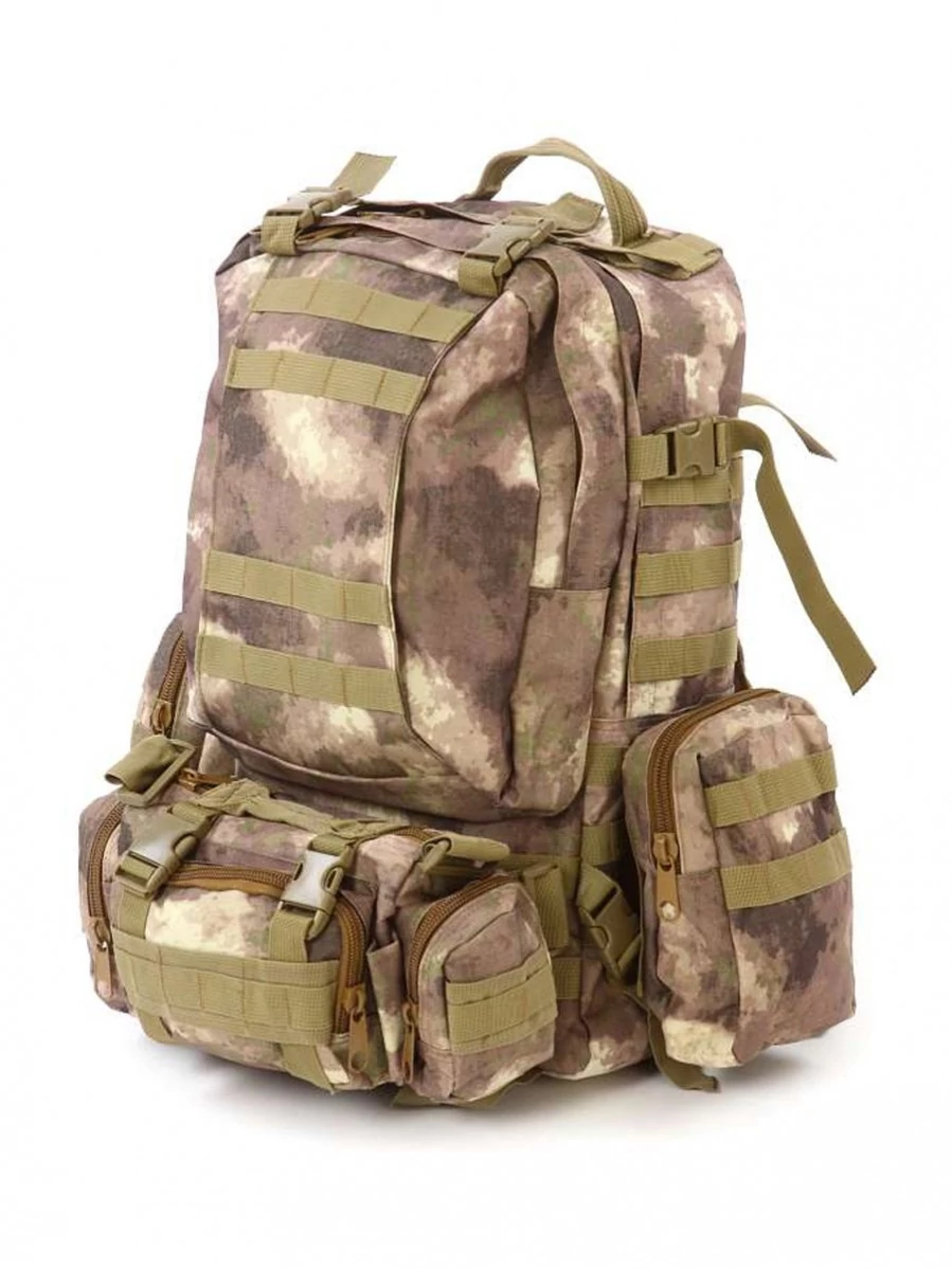 Рюкзак с поясной сумкой и 2 подсумками, 40 л, цвет Степь