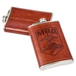 Фляжка в кожаном чехле МВД