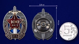 Знак "100 лет ВЧК-КГБ-ФСБ" (1917-2017 г.)