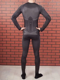 Комплект термобелья: лонгслив и кальсоны Spyder цвет черный (black)