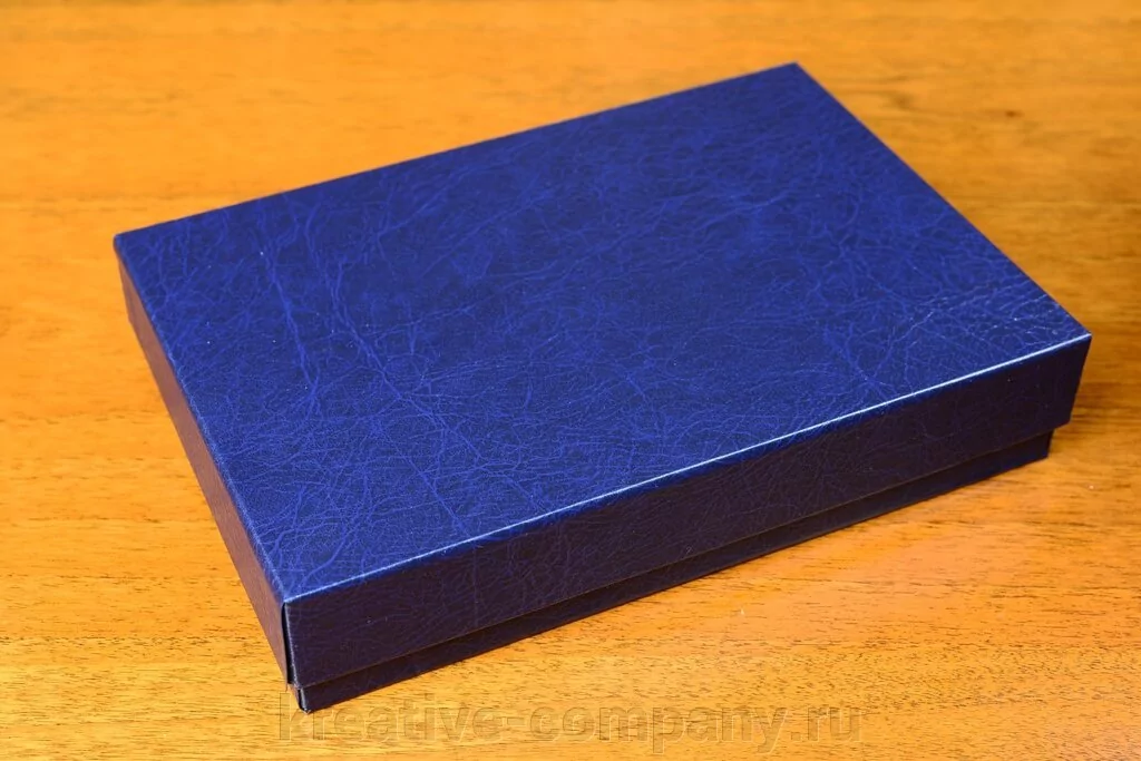 Коробка дизайнерская "Крышка дно" синяя
