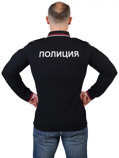 Футболка поло "Полиция" с длинным рукавом