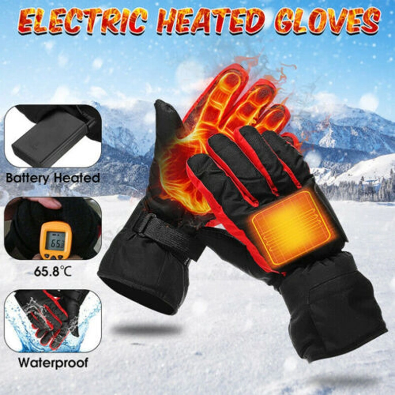 Зимние водонепроницаемые перчатки с электроподогревом