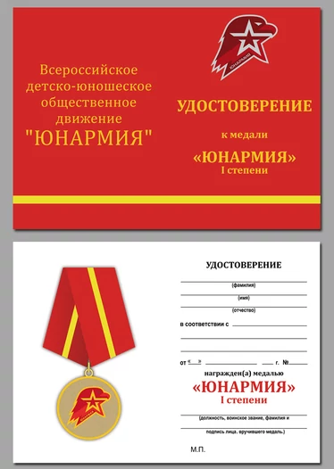 Медаль Юнармии 1 степени
