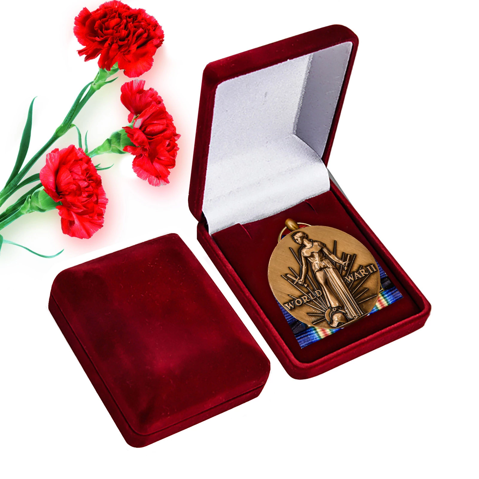Сувенирная медаль Американская латунная "За победу во II Мировой войне"