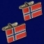 Подарочные запонки «Флаг Норвегии»