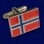 Подарочные запонки «Флаг Норвегии»