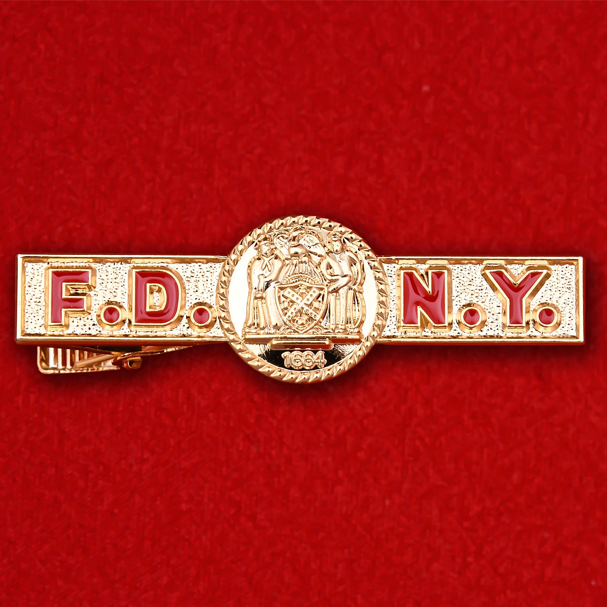 Зажим для галстука "Управление пожарной охраны Нью-Йорка" (золотой)