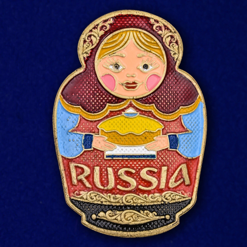 Декоративная накладка в виде матрешки "Russia"